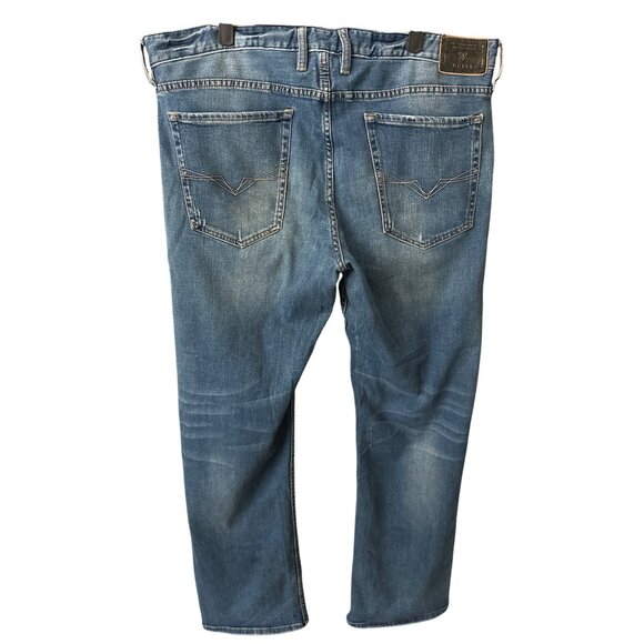 Guess Jeans Relaxed Leg Jeans Y2K Whisker Logo Pockets Cotton Size 38x32 - Picture 3 of 6